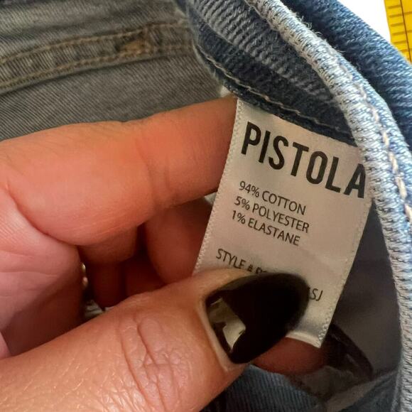 Pistola Women’s Distressed Jeans Light Medium Wash Size 32 - Picture 8 of 11